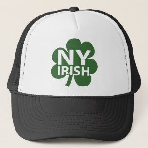 New York Irish Shamrock Trucker Hat