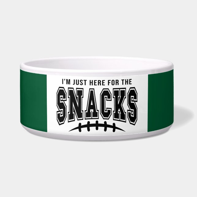 New York Jets Football Here For The Snacks Pet (Front)