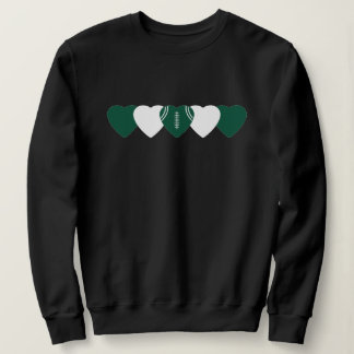 New York Jets Heart Football Dark Sweatshirt