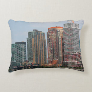 NEW YORK - JULY 5, 2015: Long Island City waterfr Decorative Cushion
