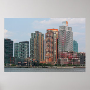 NEW YORK - JULY 5,  2015: Long Island City waterfr Poster