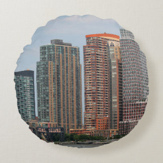 NEW YORK - JULY 5,  2015: Long Island City waterfr Round Cushion