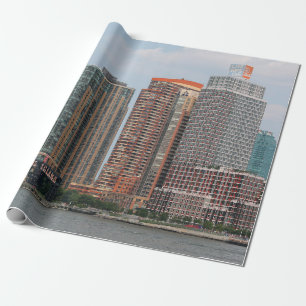 NEW YORK - JULY 5,  2015: Long Island City waterfr Wrapping Paper