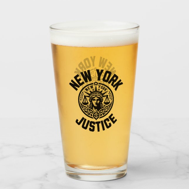 New York Justice, New York Strong  Glass (Back Filled)