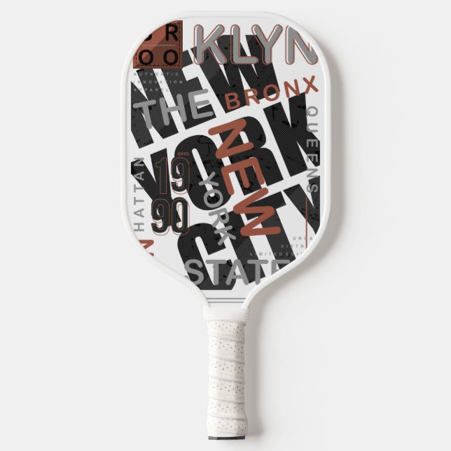 New York Legacy: The Boroughs in Bold Pickleball Paddle (Front)