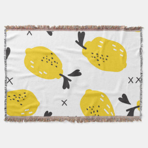 New York Lemons: Vintage Cut-Outs Throw Blanket