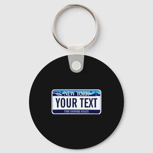 New York License Plate _1  Key Ring (Front)