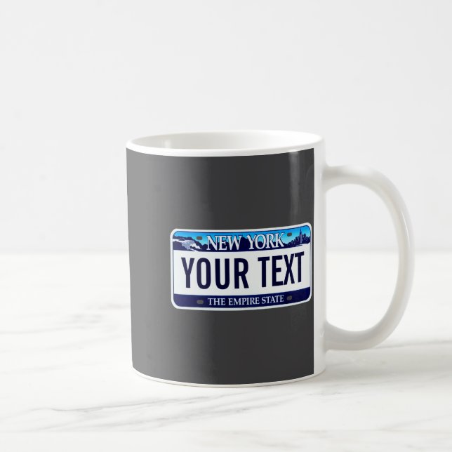 New York License Plate  Coffee Mug (Right)
