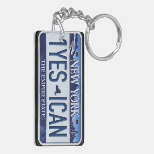 New York License Plate Keychain CUSTOM