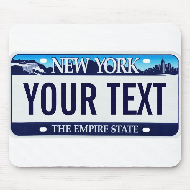 New York license plate mousepad (Front)