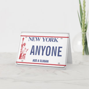 New York License Plate (personalised) Card