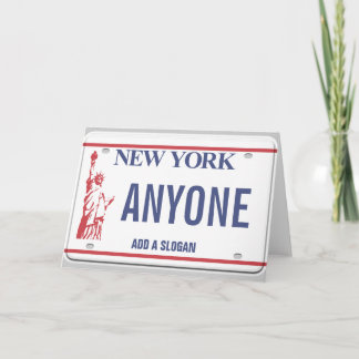 New York License Plate (personalised) Card