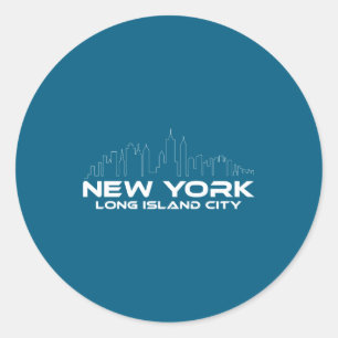 New York Long Island City _1 Classic Round Sticker