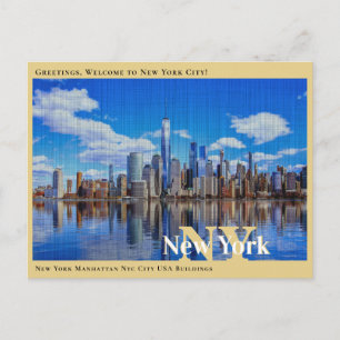 New York Manhattan NYC City USA Buildings  Postcard