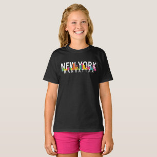 New York Manhattan skyline with palms T-Shirt