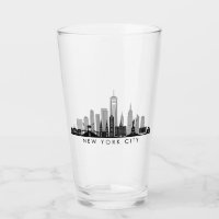 NEW YORK Manhatten USA City Skyline Silhouette