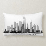 NEW YORK Manhatten USA City Skyline Silhouette Lumbar Cushion<br><div class="desc">Skyline with many typical buildings,  sights and monuments of this city. If something special is to be added or you have a very individual request,  write to me.  And of course I look forward to your feedback.</div>