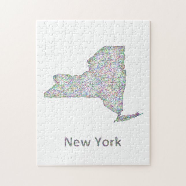 New York map Jigsaw Puzzle (Vertical)