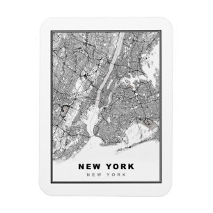 New York Map Magnet