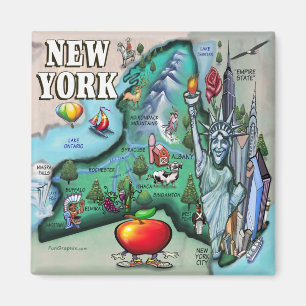 New York Map Magnet