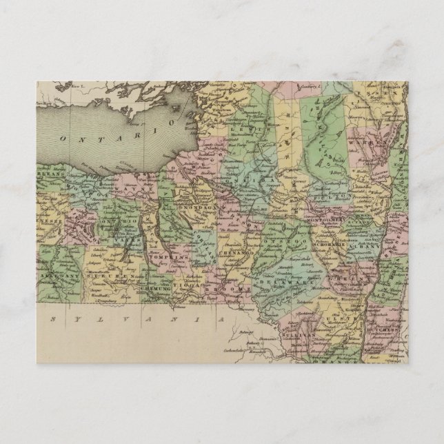 New York map Postcard (Front)