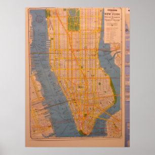 New York Map,Poster Poster