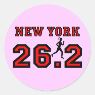 New York Marathon Classic Round Sticker