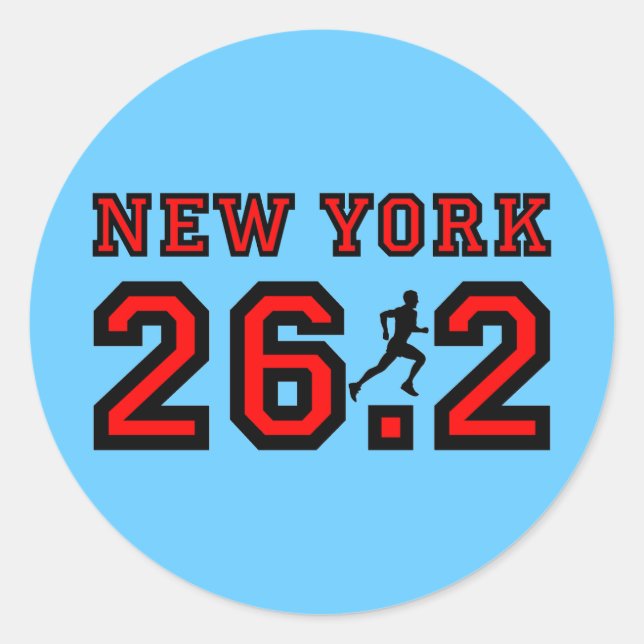 New York marathon Classic Round Sticker (Front)