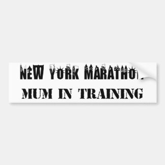 New York Marathon Mum in Training Bumper Sticker
