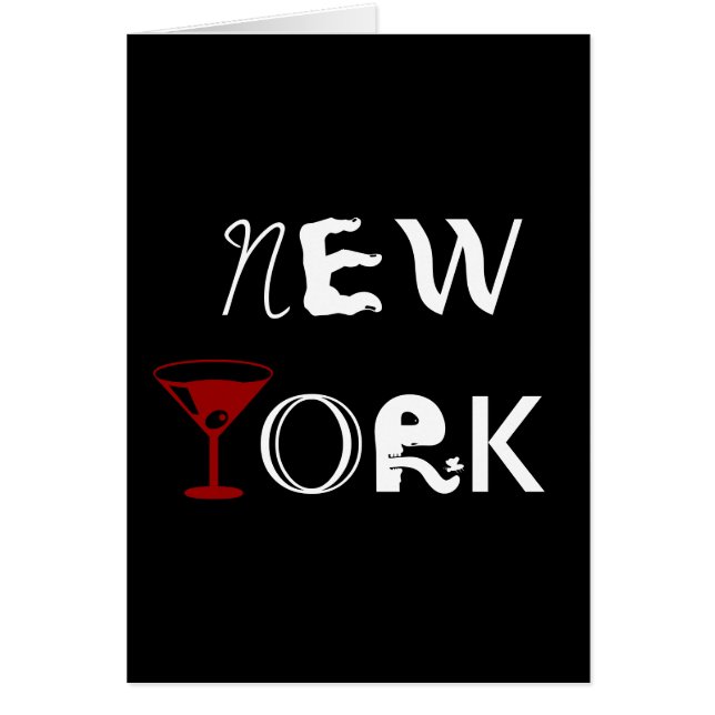 New York Martini Card (Front)