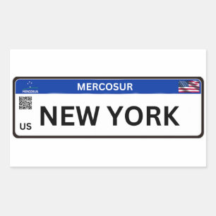 New York Mercosur Rectangular Sticker