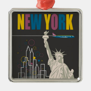 New York Metal Ornament