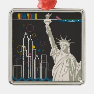 New York Metal Ornament