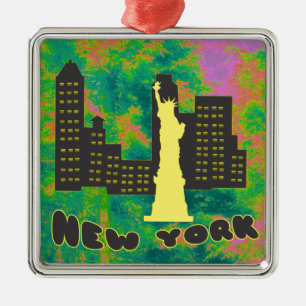New York Metal Ornament