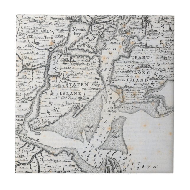 New York | Middle 18th Century Ceramic Tile (Front)