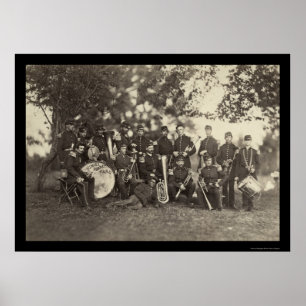New York Militia Military Band, Arlington, VA 1861 Poster