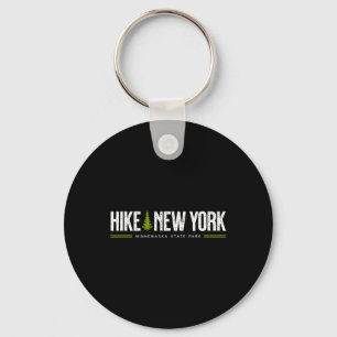 New York Minnewaska State Park Hike Tree Retro Gra Key Ring