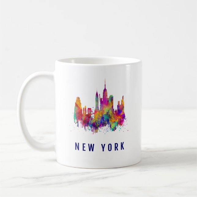 New York Mug | Nyc Skyline Print Coffee Cup (Left)