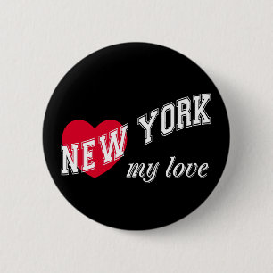 New York my love 6 Cm Round Badge
