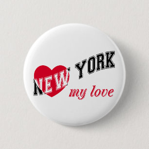 New York my love 6 Cm Round Badge