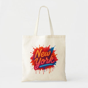 New York Neon Street Art – Colourful Retro Tote Bag