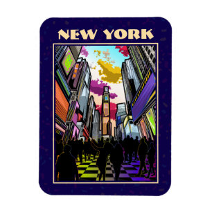 New York Neon Times Square Magnet – NYC City Light