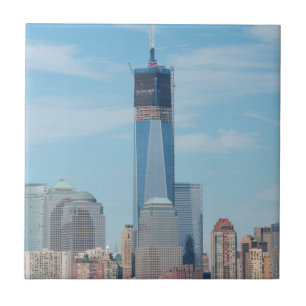 New York, New York. Manhattan City Skyline Ceramic Tile