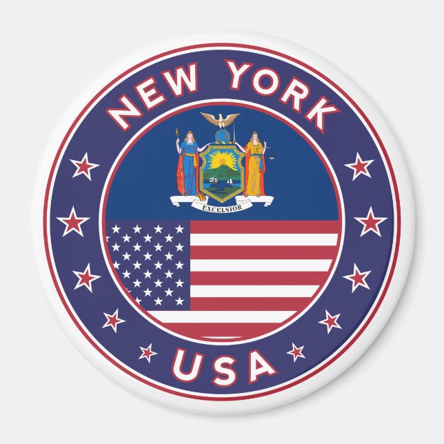 New York, New York sticker, phone case, bag Magnet (Front)