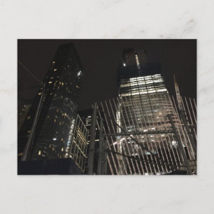 New York Night Downtown NYC Manhattan Postcard