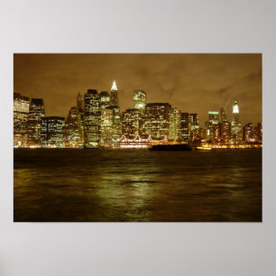 New York Night Poster/Print Poster