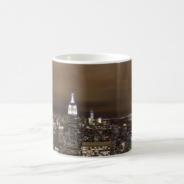 New York night skyline Coffee Mug (Center)