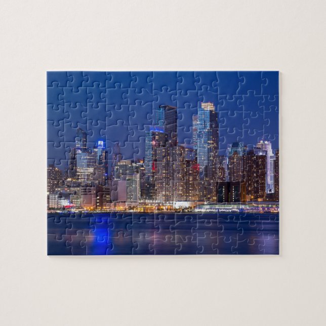 New York night skyline Jigsaw Puzzle (Horizontal)