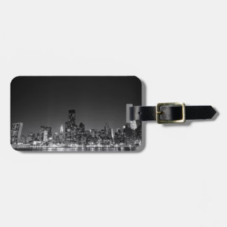 New York Night Skyline Luggage Tag