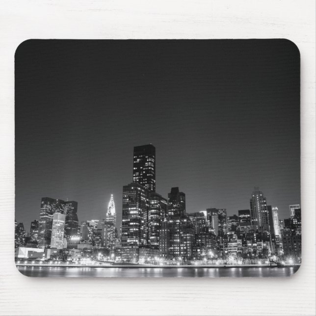 New York Night Skyline Mouse Pad (Front)